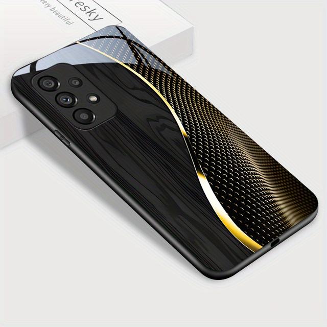 TEMU Handyhülle: Für for Samsung A53 5G, Stilvolles -Glanz-Tempered-Glass-Gehäuse, Stoßfeste Rückseite