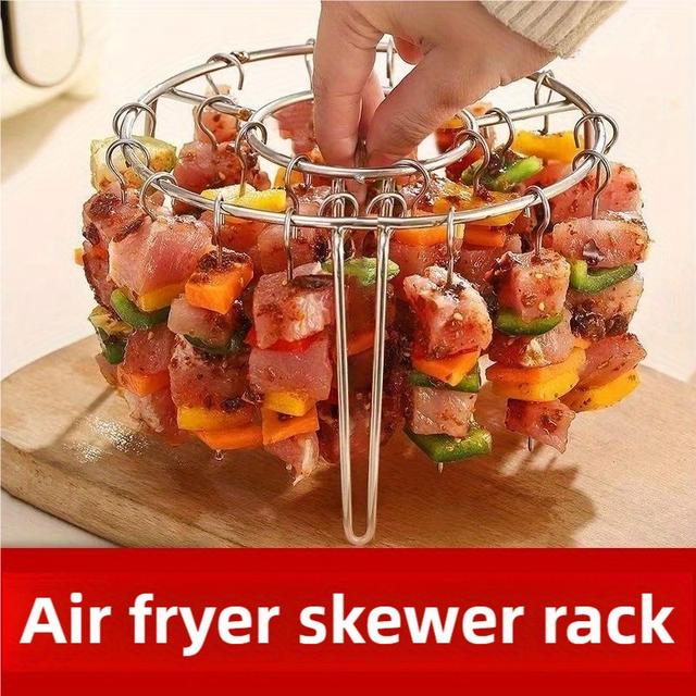 TEMU Stainless Steel Designed For Air Fryers Stainless Steel Barbecue Grill For Household Use