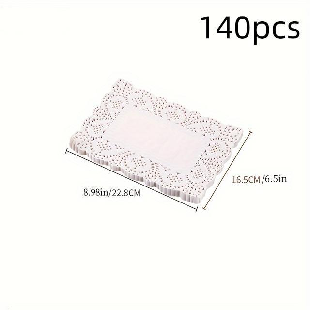 TEMU 140pcs/three Shapes Of Lace Paper, Oil Absorption Paper Pad, Lace Lace, Fried Dim Sum Cake, Flower Base Paper, Baking Paper, Food Pad, Pizza Paper, Cake Pad
