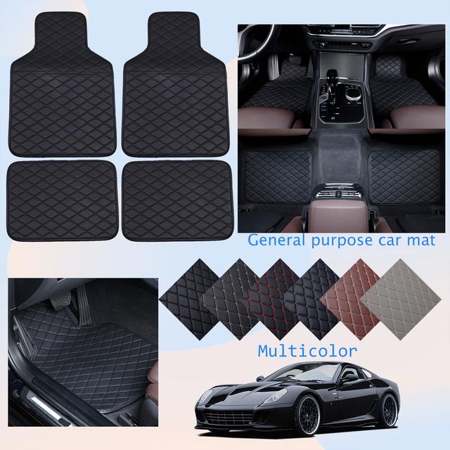 TEMU For For 2007-2018 Xpe Leather Composite Universal Version Full Cover Anti-slip Car Mat