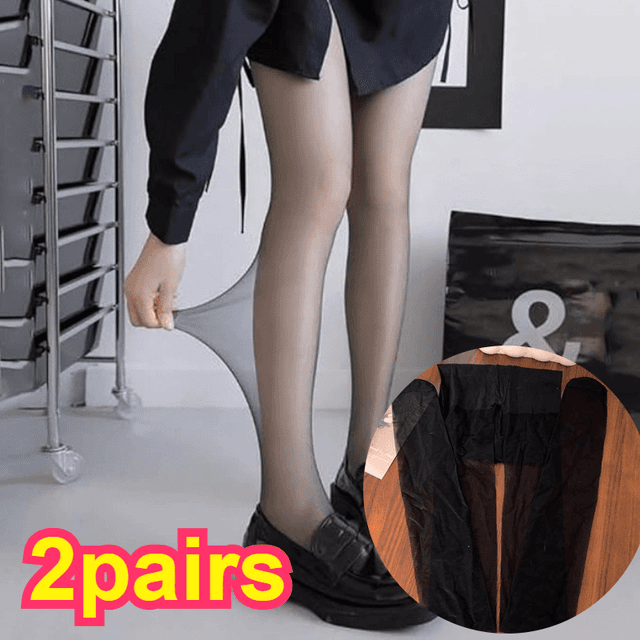 TEMU [ Of Black Stockings] Of Women's Thin Straight Black Stockings Summer Flats | Medium Support, Solid Color, No Padding, Perfect For Lingerie, Casual Wear And Summer Wear -