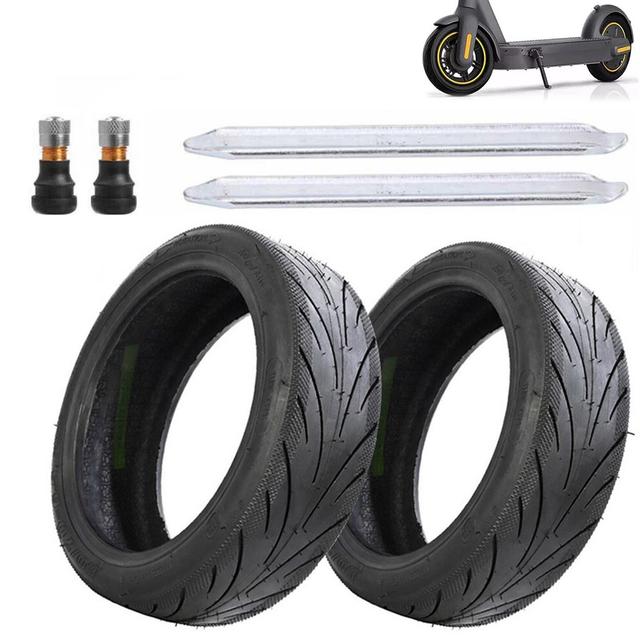 TEMU 2 Stück Kompatibel für Max G30/ Roller Reifen – Luftlose Tubeless Gummireifen mit Ventilschaft & , 10x2.50-6.5, Wartungsfrei, Kein Aufpumpen/Flicken, Absorption & Rutschfestes Grip