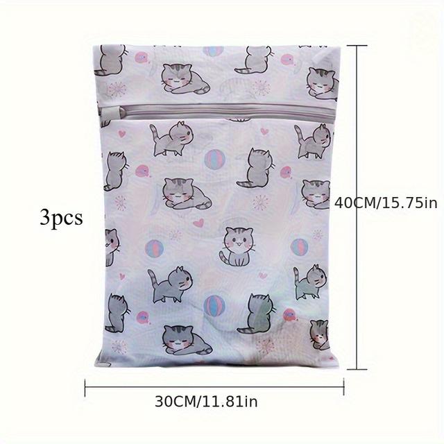 TEMU 3pcs Laundry Bag For Clothes Underwear Protected Lingerie Bra Washing Bag, Laundry Bags