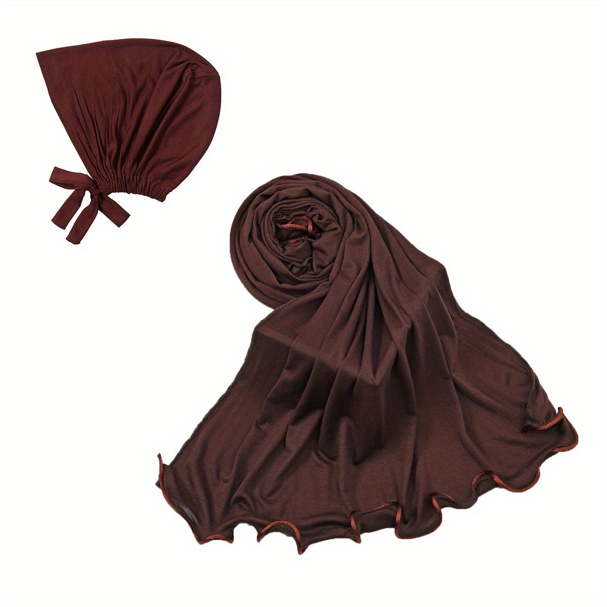 TEMU 2pcs Wood Ear Lace Scrunchies Elastic Hair Ties Solid Color Fiber Hair Ring Set