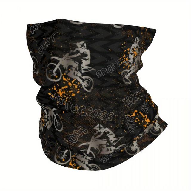 TEMU 1 Motorcycle Off-road Theme Scarf Multipurpose Face Mask Suitable For Outdoor Unisex Headband