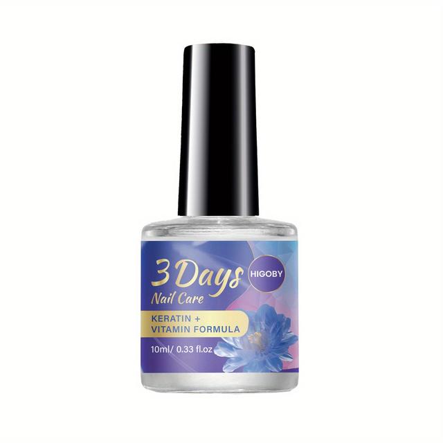 TEMU 3 Napos Körömápolás, KERATIN + VITAMIN FORMULA, Körömkeményítő, és Fényes Köröm, Köröm- és Bőrápolás, Kéz- és Lábkörömhöz, Hidratáló Körömápoló Szerum, Minden Bőrtípusra, 10ml