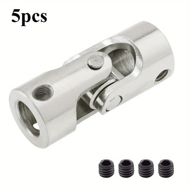 TEMU 5-teiliges Gelenkwelle-Kupplungssatz 8mm auf 8mm 45# Stahl 360° drehbarer Kupplungslenkverbinder für RC-Modellmotor/RC/Crawler/Boot mit Schrauben (2, 8mm auf 8mm)