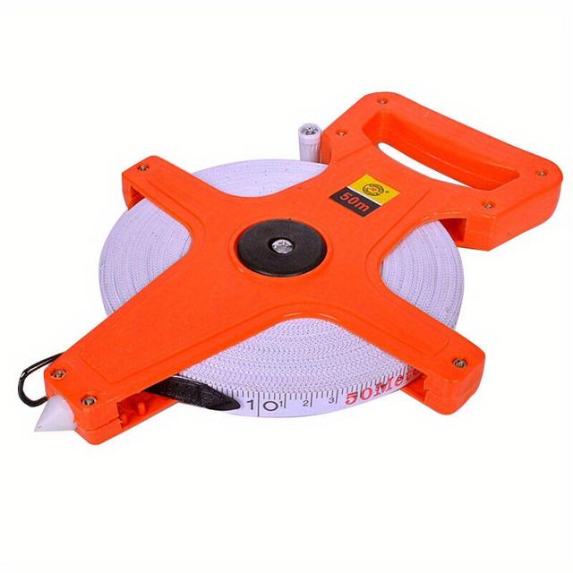 TEMU Retractable Tape Measure – Durable Abs Lock - Metric Measuring Tape Set For Construction, Woodworking -30m 50m 100m Sizes Available