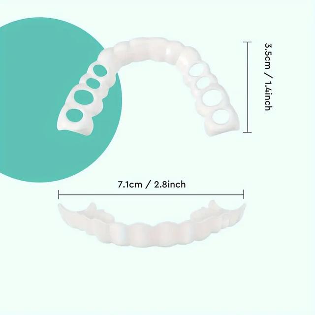 TEMU New Tooth Veneers, , Comfortable Upper And Lower Teeth, Restoration, Ideal Christmas Gift, Good Present