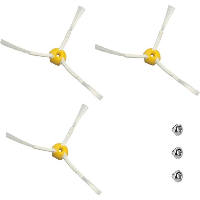 TEMU Paquete de 3 cepillos para iRobot Roomba /600/700 | Piezas de repuesto adicionales, material ABS y nailon