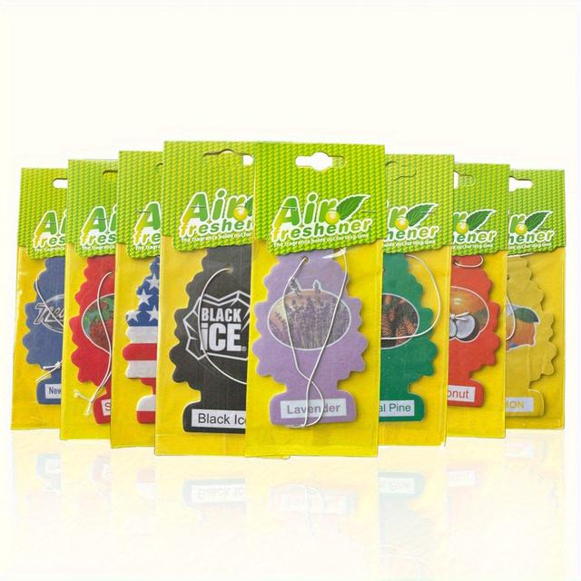 TEMU 4/8/16/24pcs Deodorante per auto a forma di foglia , decora perfettamente il tuo specchietto retrovisore. Scegli tra otto profumi selezionati