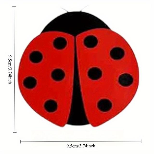 TEMU 10 Stück Geruchlose Mückenfänger mit Marienkäfer-Design – Für Fenster, Wände und Innenräume geeignet zum Fangen von Fliegen und Insekten