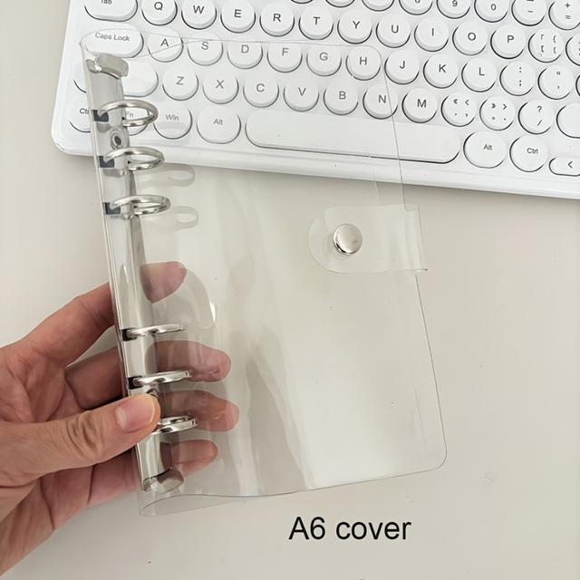 TEMU 1 funda para cartera A6/A7 con agujeros, elegante y moderna, un para estudiar y tareas profesionales