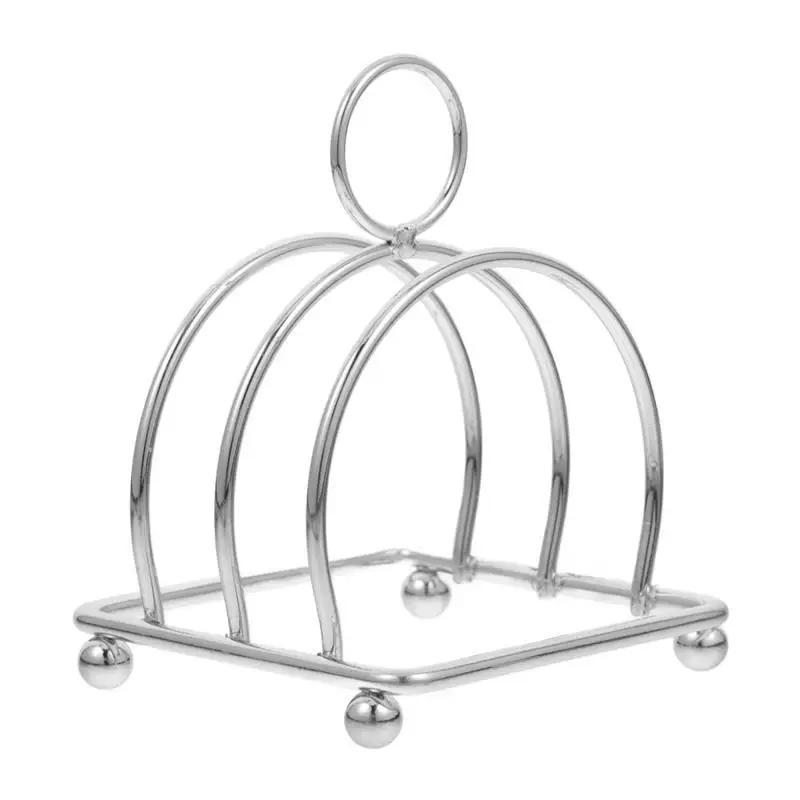 TEMU 1pc Stainless Steel Toast Holder Rack Multi-functional Bread Stand Space Saving Storage Rack Restaurant Accessories
