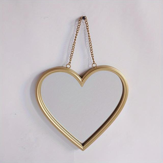 TEMU This Utility Model Pertains To A Mirror With A Heart-shaped , Designed For Wall Decoration And Suitable For Spaces Such As Living Rooms, Studies, Bathrooms, , Bars, And Exhibition Areas