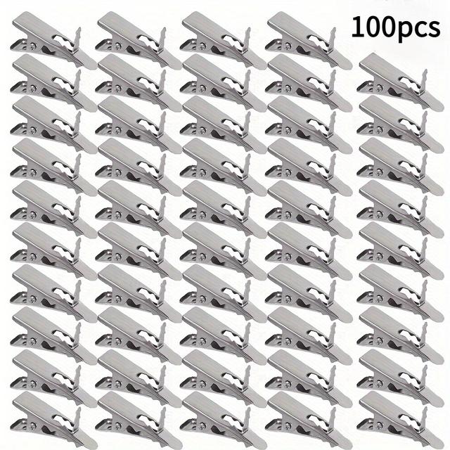 TEMU 100 Malých Klipů, Kovové Držáky Květin pro Dekorace Svatebních Večírků - Víceúčelové, Špendlíky na Oblečení