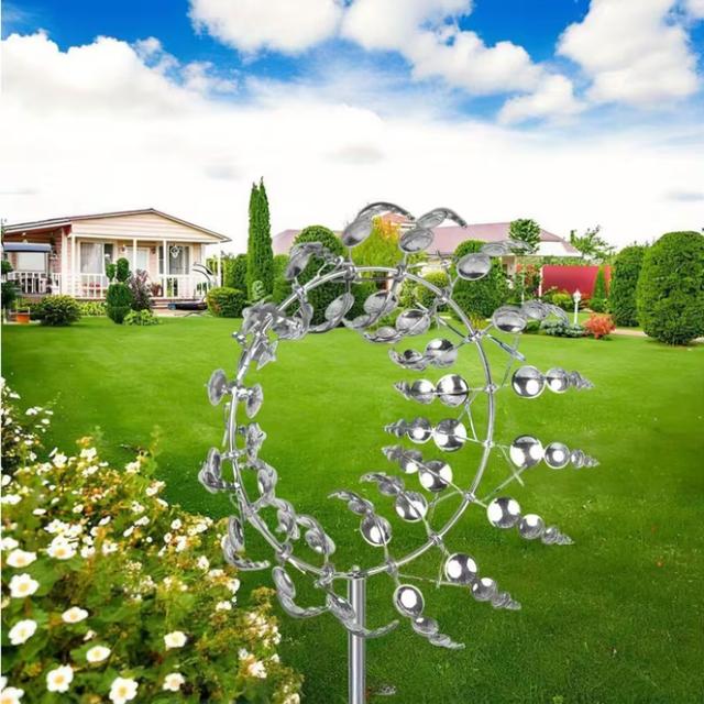 TEMU Outdoor Garden Decorative Wind Spinner Courtyard Villa Landscape Windmill Gardening Decorative Weather Vane