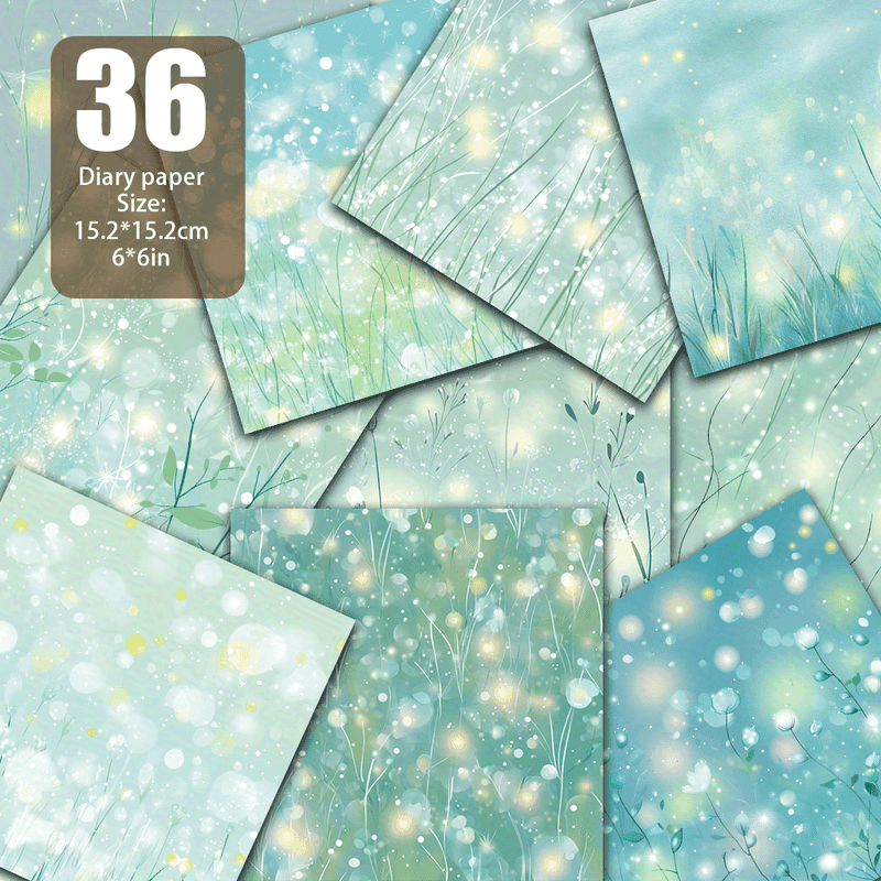 TEMU Firefly , Under - Sky, Lightly Sparkling Points, A Mysterious And Warm Natural Night Scene. Suitable For Junk Journals, Scrapbooks, Hand-written Greeting Cards, Background Decorations