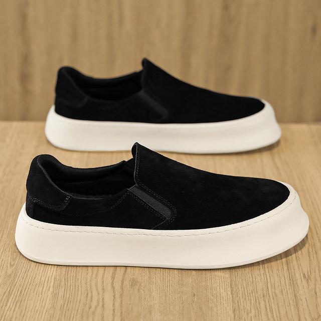 TEMU メンズレトロキャンバススニーカー - 快適で耐久性のある、厚いラバーソール付きスリップオンロートップシューズ、デザイン、カジュアルウェアに最適、オール履物、ヴィンテージスタイルスニーカー、EVAクッションインソール