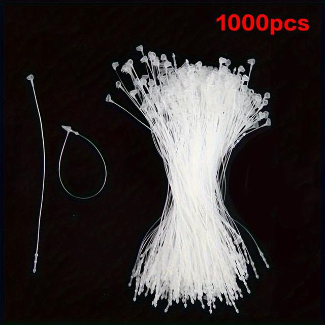 TEMU 1000 Piezas de Etiquetas Colgantes de Plástico Transparente, Ideales para Etiquetas de Ropa, Fáciles de Leer