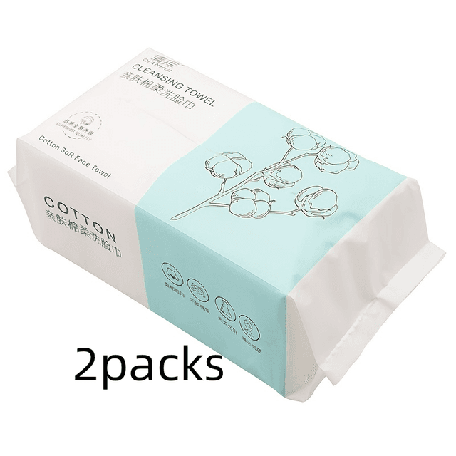 TEMU 2 قطعة مناديل وجه قابلة للاستعمال مرة واحدة، أقمشة تنظيف عالية الامتصاص وسميكة