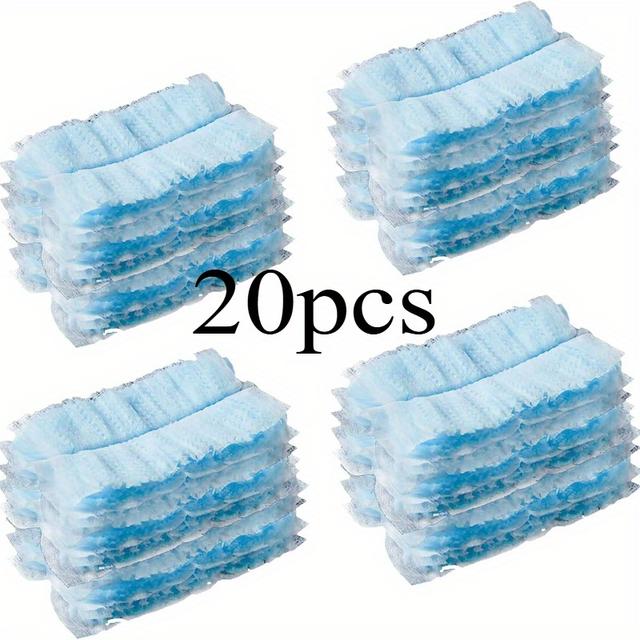 TEMU Heavy Duty Disposable Duster Refills - Multi-surface Cleaning Pads For Dusting And Polishing, Blue And White, Ideal For Kitchen, Bathroom, And Office, Cleaning Supplies And Accessorie