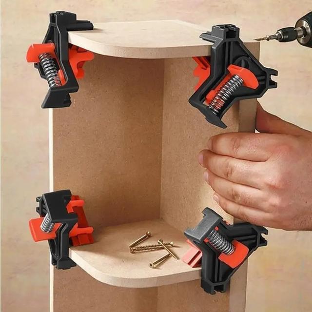 TEMU 4pcs Woodworking Right Angle Clamps Right Angle Fixture Picture Frame Clamp Home Tool Woodworking Quick Angle Clamp