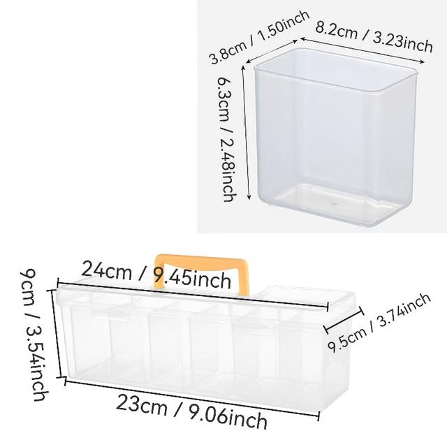 TEMU 1개입 탈부착 가능 칸막이 공구 보관함 | 다기능 플라스틱 하드웨어 추가 정리함, 휴대용 소형 케이스, 가정 차고 차량 공구 관리용