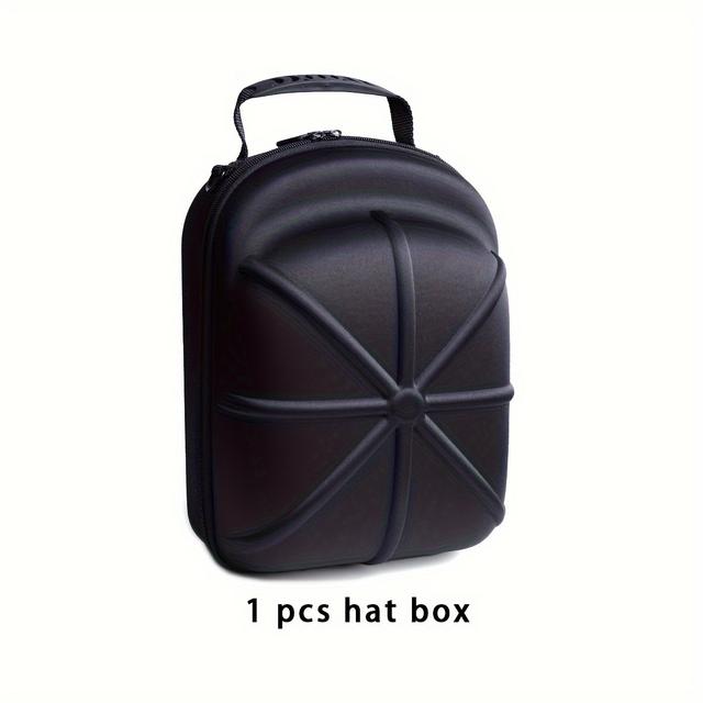 TEMU Étui de transport rigide pour casquette, 1 pièce, rangement pour casquette de baseball en tissu avec poignée, organisateur -écrasement de haute qualité et -poussière pour voyage et