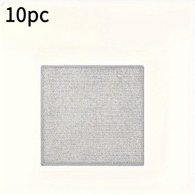 TEMU 3/5/10 шт. Нержавіючі сталеві губки для чищення - антипригарні, без електрики, універсальні для кухні, довговічні для каструль/сковорідок/поверхонь