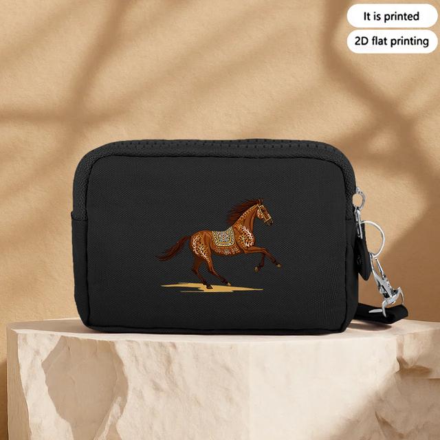 TEMU 1個 ホー ウォレットハンドバッグ - 軽量カジュアルポリエステル製 ・コイン＆カード用、な旅行＆日常使い必需品、トラベルパース、コイン、おしゃれアクセサリー、安全クロージャー、コンパクト、女性向け、ミニマリストデザイン、クロージャー、小型財布、ファッション愛好家向け、2D