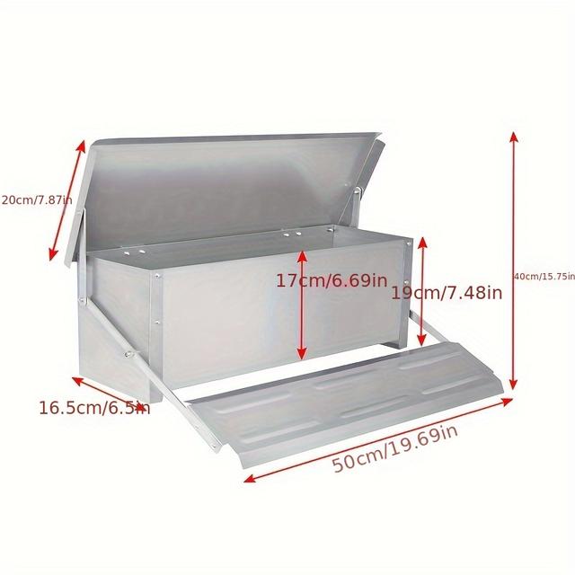 TEMU Alimentateur automatique pour poulets de 10KG avec clapet de protection pour installations d' de volaille