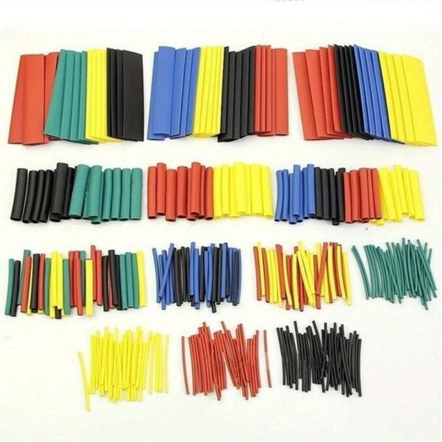 TEMU 82pcs Set Of Heat Shrink Tubing For Electrical Connections, Designed For Wrapping Wires And Providing Protection With A Shrink Ratio Of 2:1