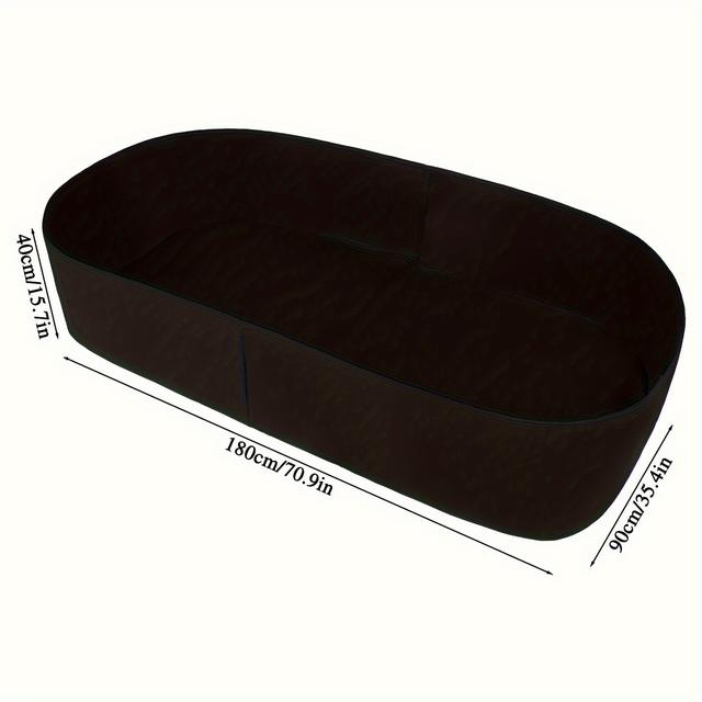 TEMU 1pc Large 165/115 Gallon (625/455 Elevated Fabric Garden Bed Planter - 3x6ft Raised Bed With Breathable Panels, Drainage, - Ideal For Vegetables, Herbs, Flowers - Easy Assembly Outdoor Planting