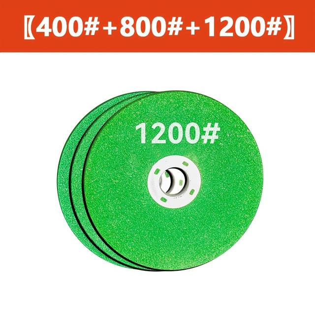 TEMU 1 Set Of 3 Resin Grinding Wheels Angle, 100mm Sharpening Stone Grinding, Rust Removal, And Polishing Wheel Sharpening Kitchen Knives And Scissors 4008001200