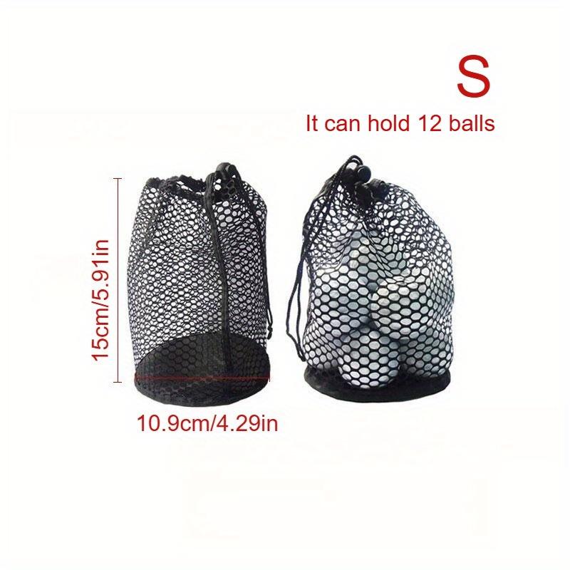 TEMU Bolsa de malla de 1 pieza para almacenar pelotas de con base, bolsa de almacenamiento portátil para 15/25/50 pelotas de , adecuada para deportes y entrenamiento de al