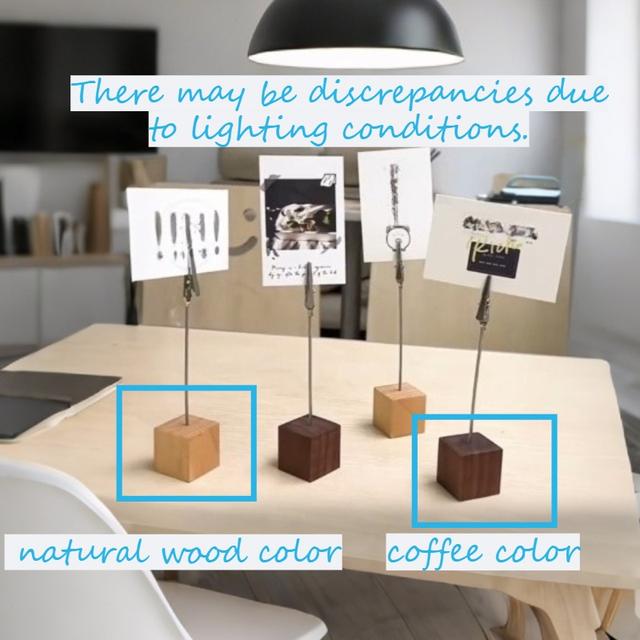 TEMU 7pcs Heavy Duty Natural Walnut Clips, Cafe, Wedding Tables - Price Tags, Photos, Business Cards, Tabletop Organizers - Elegant Brown Wood Clips For Home And Business Use, Alligator Clips
