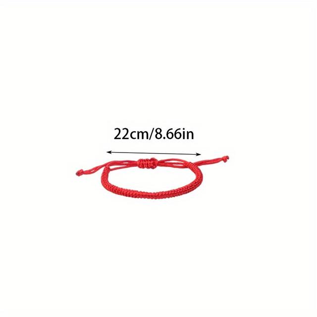 TEMU Juego de 5 pulseras vintage de cuerda trenzada para mujer y hombre - Joyería de boda ajustable, fibra sintética artesanal, regalo de año de para ocasiones especiales, pulsera de año para , chino