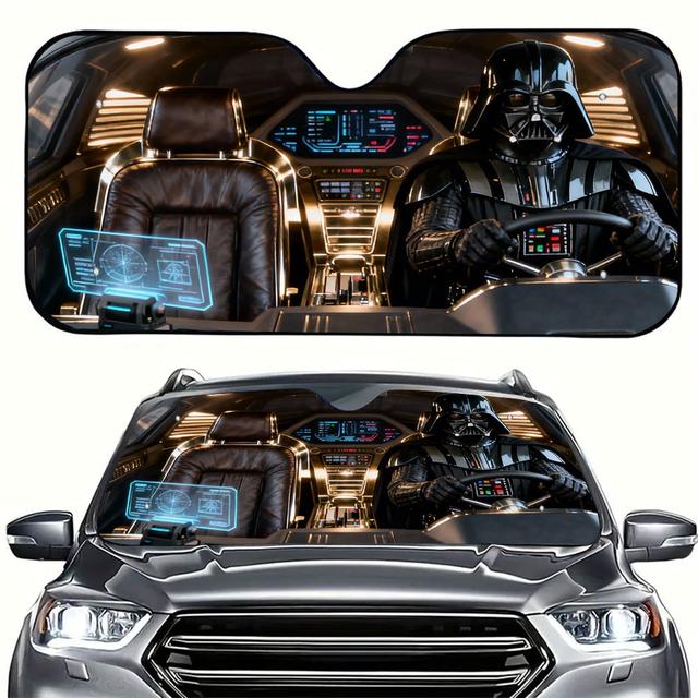 TEMU 1pc STAR WARS Visera para Parabrisas de Coche [Licencia Oficial] - Diseño de y , Visera Retráctil para Privacidad, para Camiones, - Accesorio de Coche como Regalo para Hombres y Mujeres