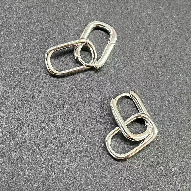 TEMU Par de Aretes Elegantes y Sexys de Moda Minimalista para Mujer con Anillo Ovalado Entrelazado, Regalo Ideal para . Perfectos para a Día, Fiestas, Festivales de , Vacaciones y Banquetes
