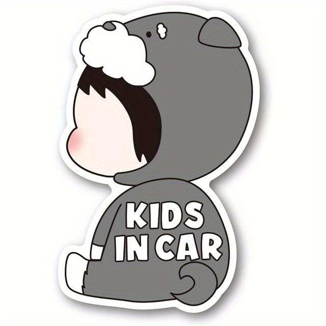 TEMU 「キッズ・イン・カーア」ビニールデカール - 「キッズ・オン・ボード」テキスト付き恐竜デザイン、車の安全と楽しみに最適、車の装飾 | 楽しいデザイン | 耐久性のあるビニール、子供用カーステッカー