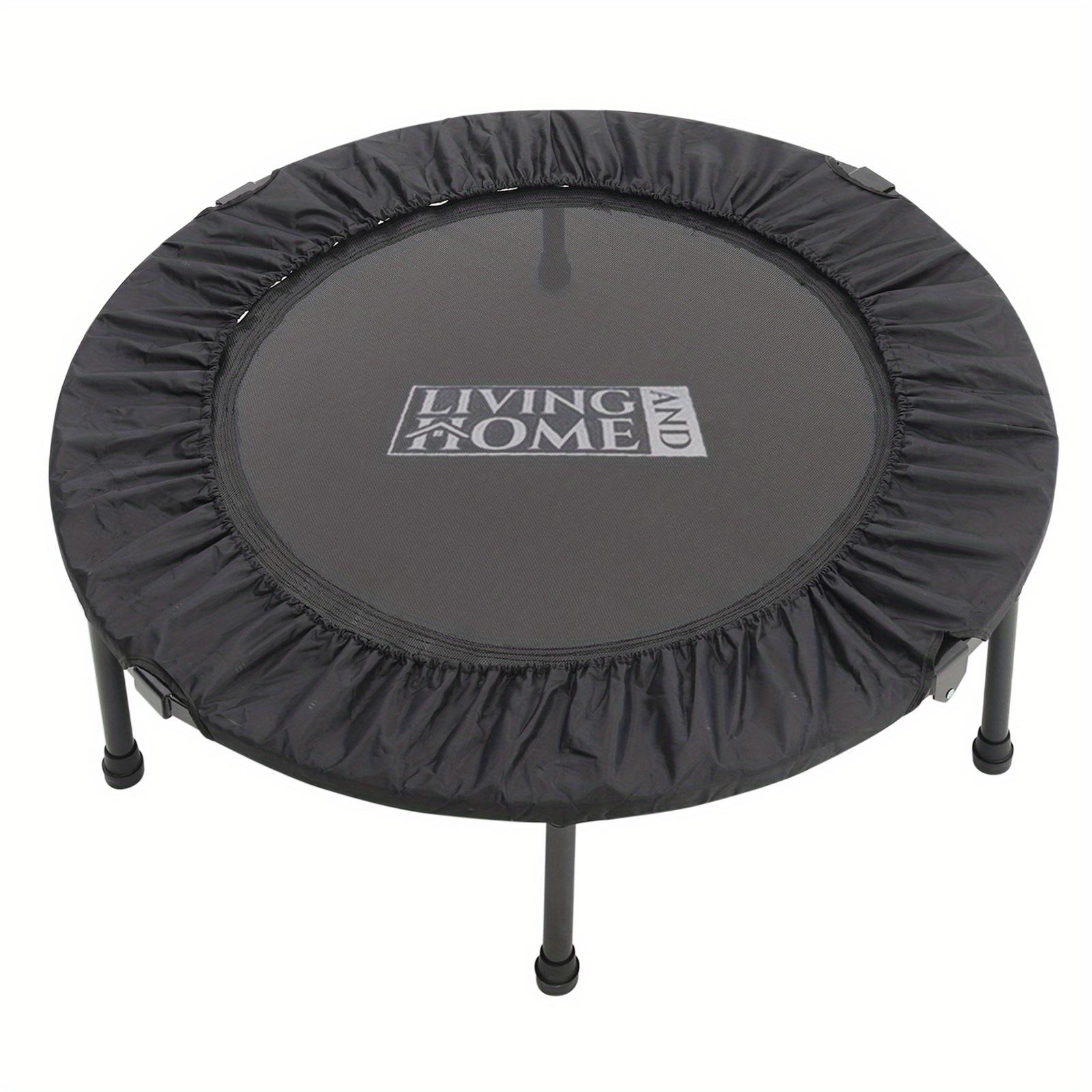 TEMU Black, Foldable Trampoline, Φ25mm Steel Pipe 1mm , Spring Φ1mm, 38 Inches, Oxford Cloth, Capacity 100kg, Number Of Springs 24