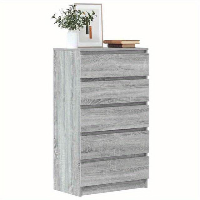 TEMU Drawer Cabinet Gray 60x36x103 Cm Wood-based Material