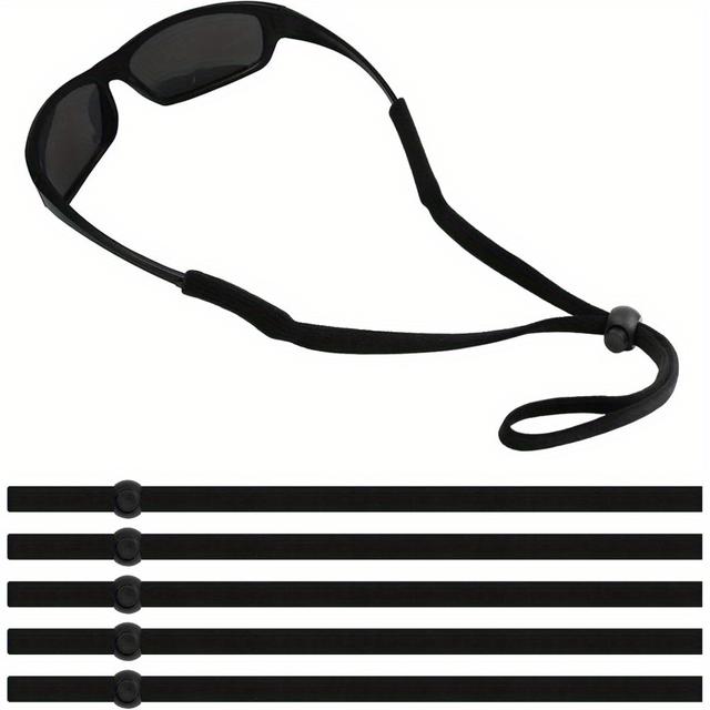 TEMU 5pcs Unisex Glasses Straps, Eyeglasses Straps, Glasses Chain, Eyeglasses Cord, Straps, Adjustable Non-slip Eyewear Retainer For Running Reading Sports Outdoor