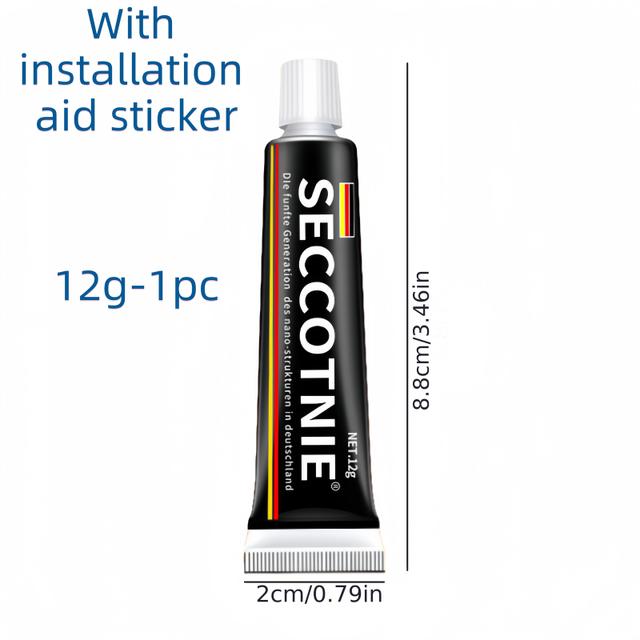 TEMU 6ml/12ml Strong Nail-free Adhesive Tape - White Abs Resin, Ideal For Bathroom Hanging Racks, Shower Shelves, Hooks - Compatible With Metal, Ceramic, Concrete, Plastic - , Bathroom Accessories