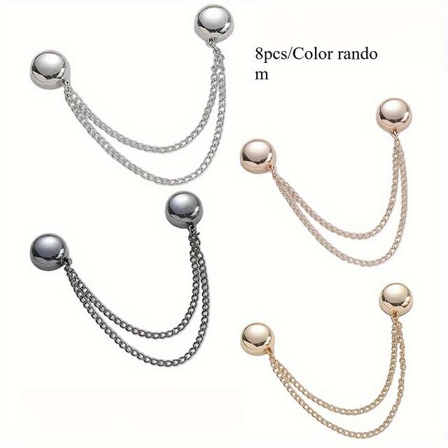 TEMU 8pcs, Multifunctional Magnetic Clothes Clips, Strong Button Fasteners For Sleeves, Hem, Clothing, And Headscarf Decoration