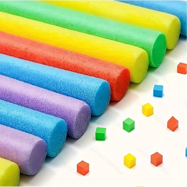 TEMU A Set Of 6 Durable Foam Pool Hoses, Ideal For Floating Projects, Pool Activities, And Artistic Decorations In Colors: Blue, Green, Yellow, Orange, Purple, Pink, Red, And White