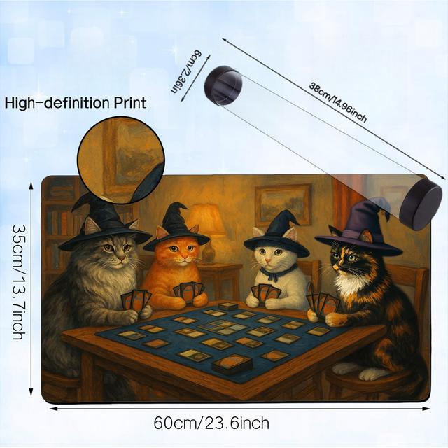 TEMU Magic Kartenspiel-Spielmatte, geeignet für Trading Card Game Spielmatte, Regelzonen TCG CCG Spielmatte kompatibel für Trading Card Game Spielmatte Aufbewahrungsröhre