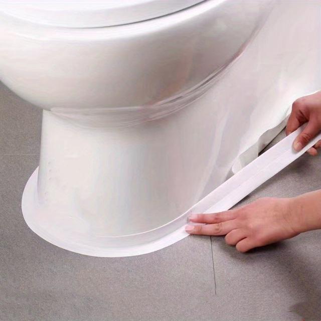 TEMU A Sealing Strip For Toilets Resistant To Water And : Self-adhesive Tape Suitable For Kitchens And Bathrooms Made From Pvc Material