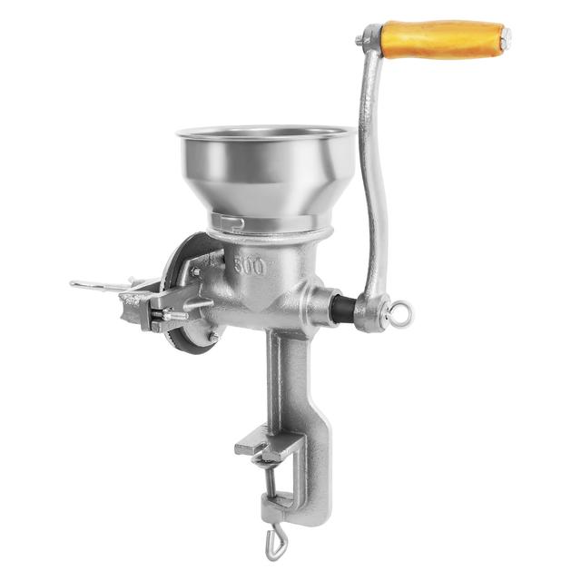 TEMU Manual Grain Grinder With Hand Crank - Heavy-duty Cast Iron Construction, Adjustable Clamp Base & Clamp System, For Home Kitchen, Restaurant & Commercial Use - Wheat, Coffee, Nut, Bean